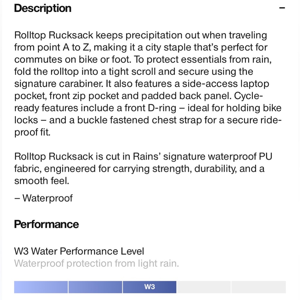NWT Rains Rolltop Rucksack Zip-Detailed Backpack Mineral Color Waterproof - Picture 3 of 13